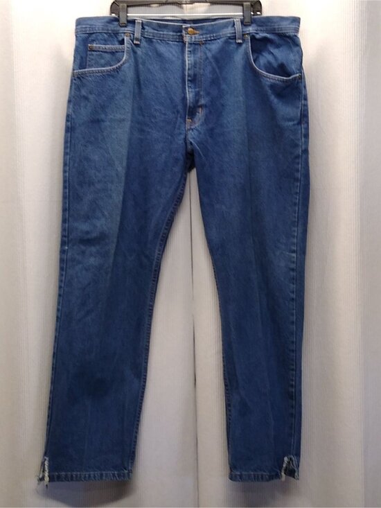Key Heavy Duty Work Jeans 4874-43 Men's W42 L32 100% Cotton Cuffs Are Custom Cut - Picture 1 of 8